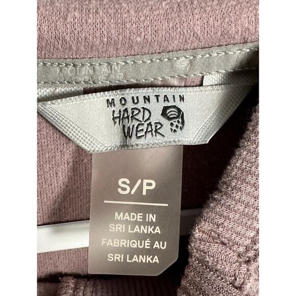 Mountain‎ Hardwear Sz S Lavender Pullover Hoodie Sweatshirt Cropped thumbholes - Picture 3 of 10